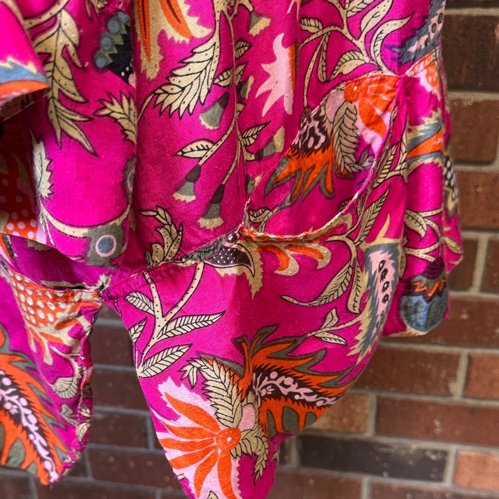 Masai Pink Abstract Floral Tunic Top Size XL - Picture 5 of 14